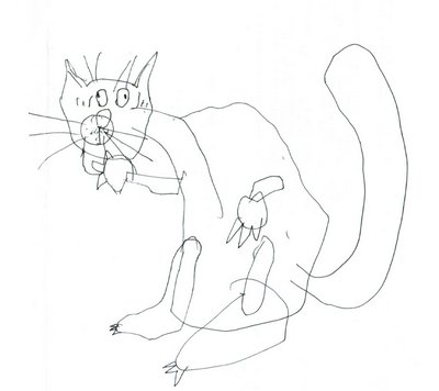 детский рисунок кота