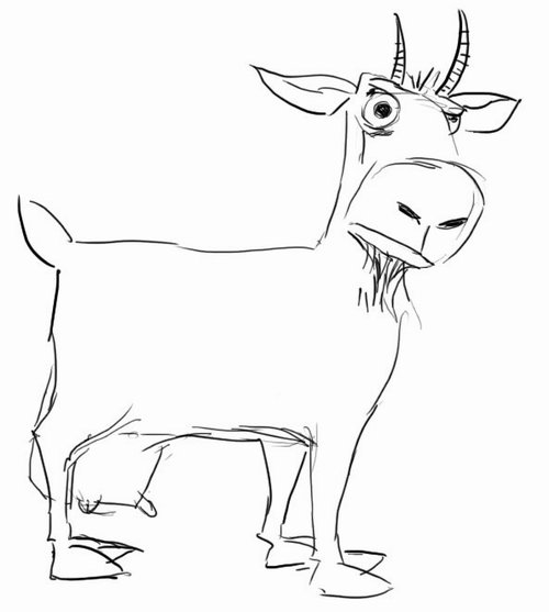 Урок рисования козы
